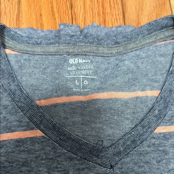 Assorted Men's T-Shirts - Black, Gray, Red Stripes - Picture 3 of 6